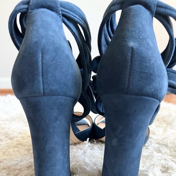 Karl Lagerfeld Blue Heels sz 39.5 - Picture 2 of 4